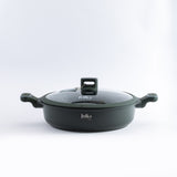 Julia Elite Pro 12.5" Nonstick Shallow Cooking Pot with Lid – Green