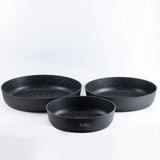 Julia Elite Pro Plus 3-Piece Round Nonstick Baking Pan Set – Black