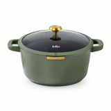 Julia Elite Top 12.5" Nonstick Cooking Pot with Lid – Olive Green