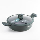 Julia Elite Pro 11" Nonstick Shallow Cooking Pot with Lid – Green