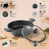 Julia Elite Pro 11" Nonstick Shallow Cooking Pot with Lid – Green