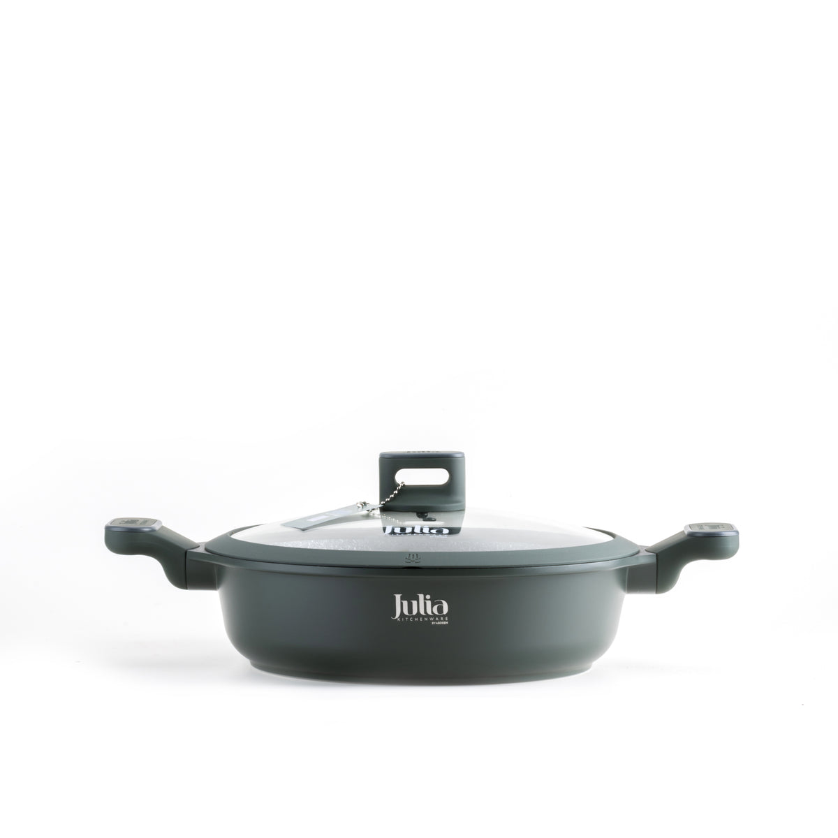 Julia Elite Pro 11" Nonstick Shallow Cooking Pot with Lid – Green