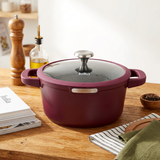 Julia Elite Berry 8" Nonstick Cooking Pot with Lid – Berry
