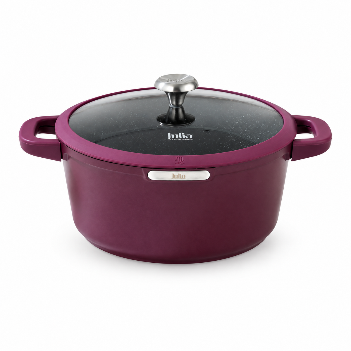 Julia Elite Berry 11" Nonstick Cooking Pot with Lid – Berry