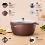 Julia Elite Mocha 14" Nonstick Cooking Pot with Lid – Mocha