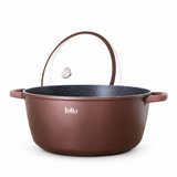Julia Elite Mocha 16" Nonstick Cooking Pot with Lid – Mocha