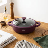 Julia Elite Velvet Berry 11" Nonstick Shallow Cooking Pot with Lid – Velvet Berry