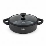 Julia Onyx 11" Nonstick Shallow Cooking Pot with Lid – Onyx Black