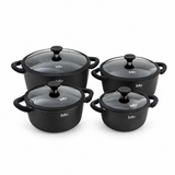 Julia Onyx 8-Piece Nonstick Cookware Set – Onyx Black