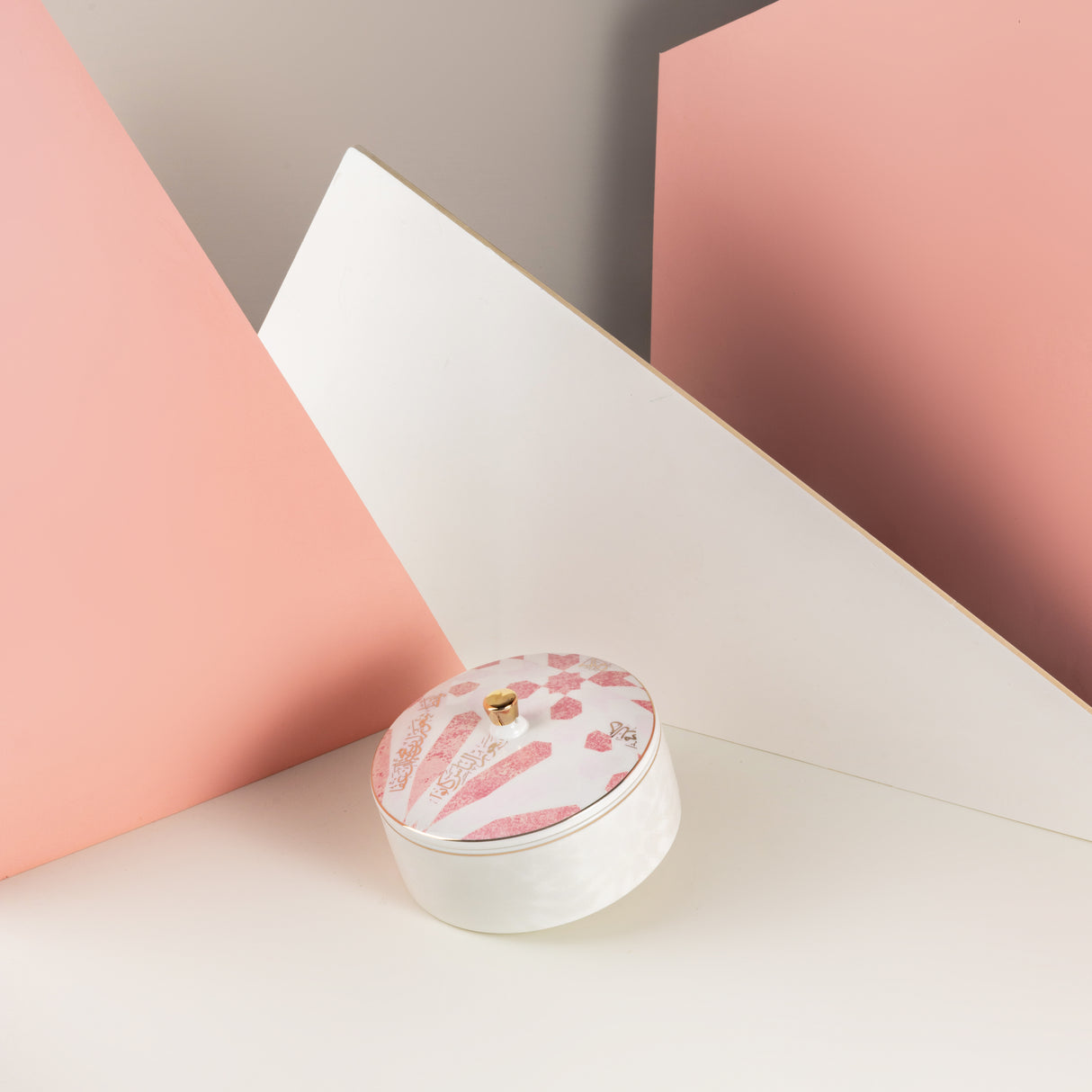 Amal - Cuenco pequeño para dátiles - Rosa y dorado