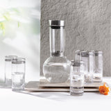 Jiwar - Jug with 6 Tall  cups - Silver