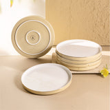Jiwar - Dessert Serving Plates - Ivory & Gold
