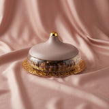 Jiwar - Medium Engraved Date & Dessert Centerpiece - Lavender & Gold