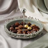 Jiwar - Medium Serving Stand - Mint Green & Silver