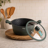 Julia Elite Pro 12.5" Nonstick Cooking Pot with Lid – Green