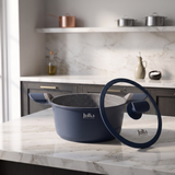 Julia Elite Pro 9.5" Nonstick Cooking Pot with Lid – Blue