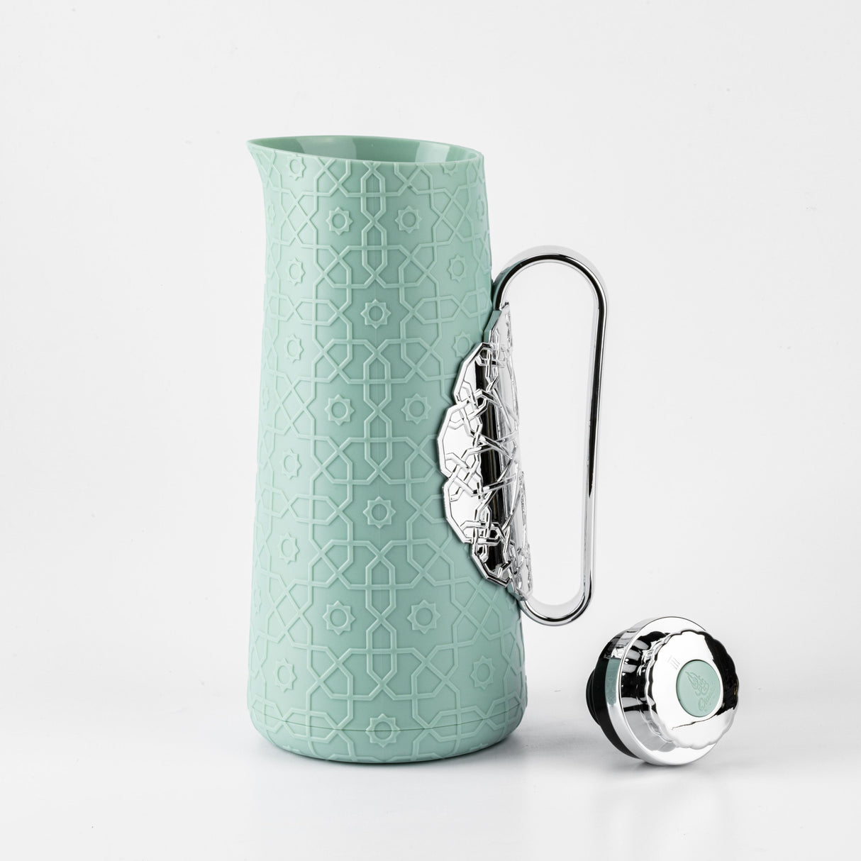 Rosette - Thermos/Vacuum Flask - Baby Blue & Silver