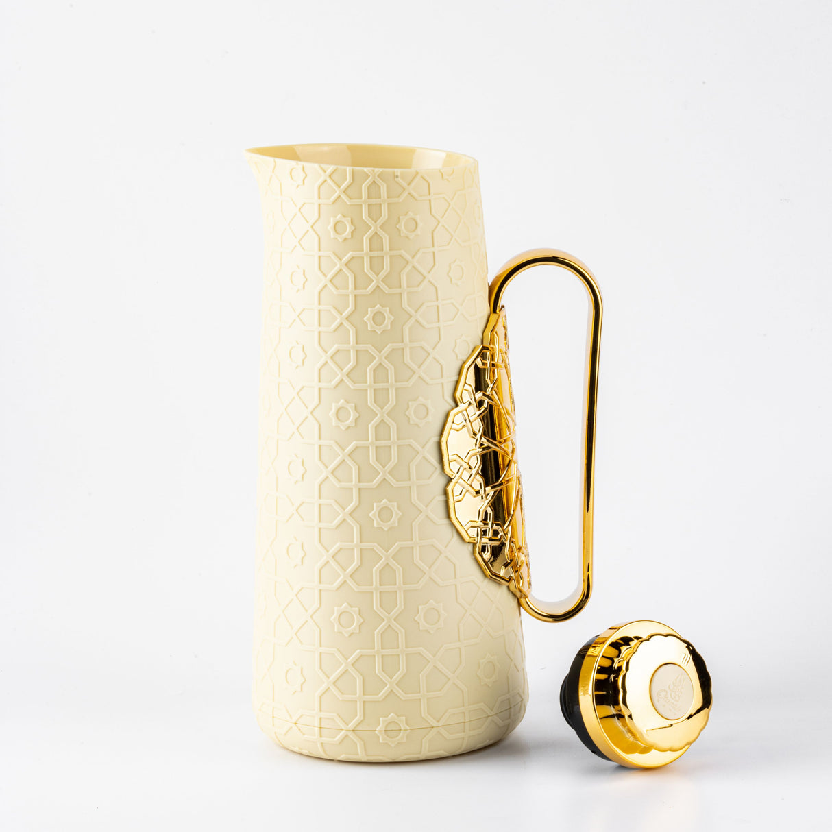 Rosette - Thermos/Vacuum Flask - Ivory & Gold