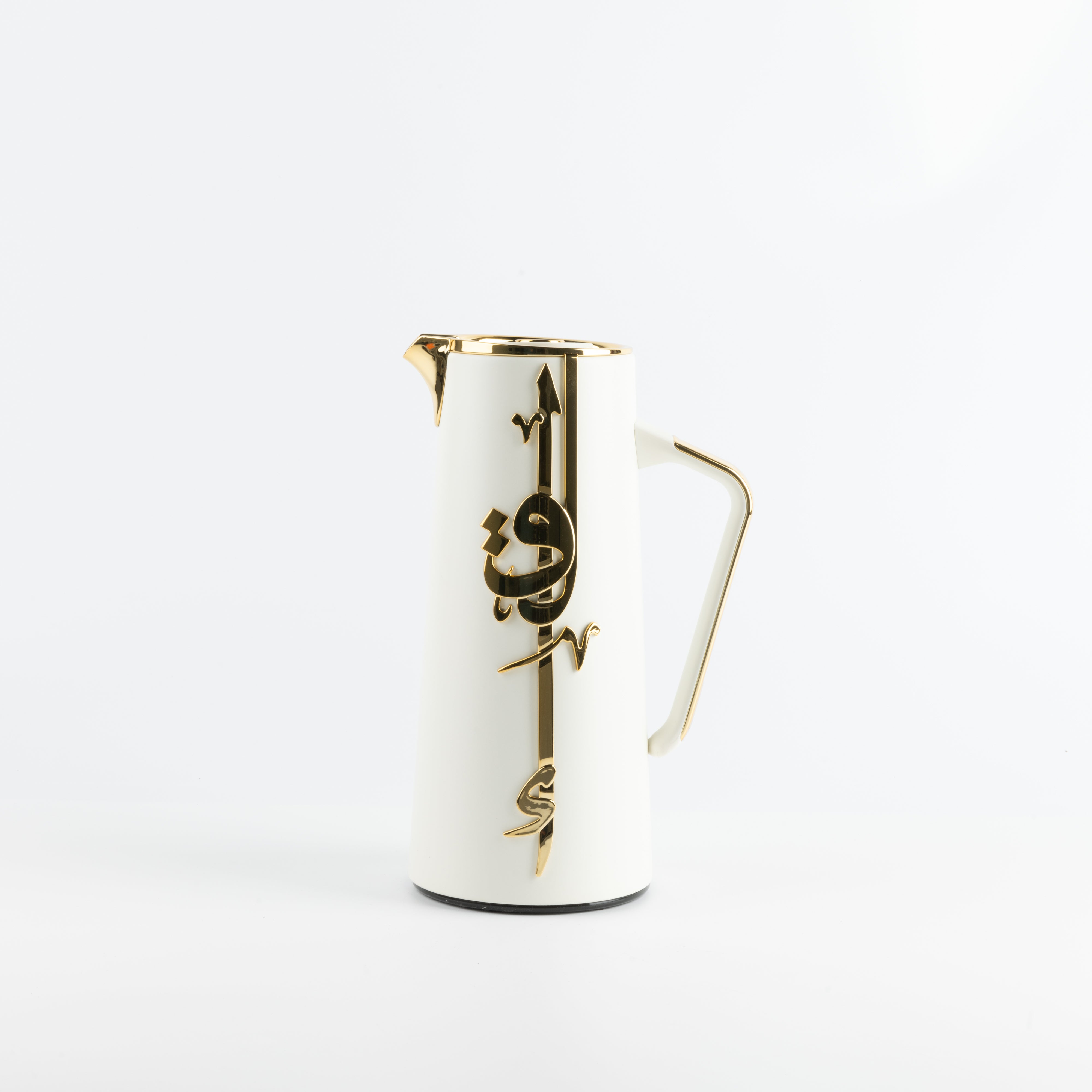 Liqa'a - Vacuum Flask / Thermos - Pearl White & Gold – Otantik Home