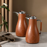 Octara - Vacuum Flask / Thermos (Set of 2)- Orange & Silver