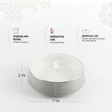 Liqa'a - Medium Decorative Canister - Grey & Silver