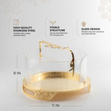 Liqa'a - Large Sleek Plate Stand - Gold