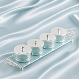 Limited Edition - Snack Serving set (4 Bowls)- Blue & Silver
