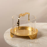 Liqa'a - Small Sleek Plate Stand - Gold