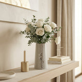 Liqa'a - Medium Decorative Vase - Grey & Silver