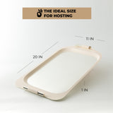 Mirral - Serving Tray - White & Silver