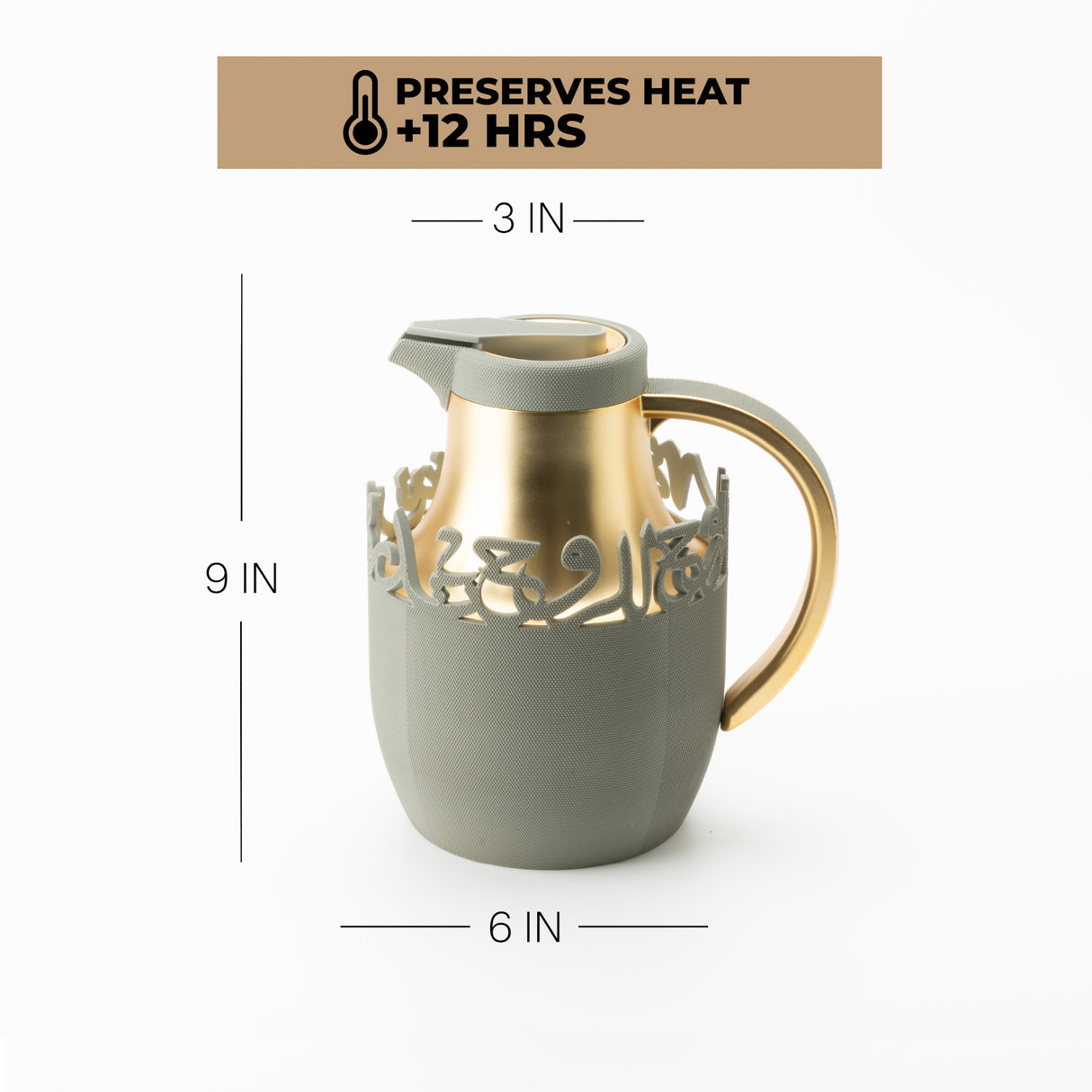 Mirral - Vacuum Flask / Thermos - Grey & Gold