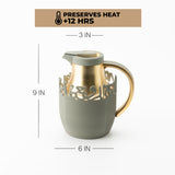 Mirral - Vacuum Flask / Thermos - Grey & Gold