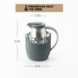 Mirral - Vacuum Flask / Thermos - Dark Blue & Silver