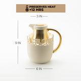 Mirral - Vacuum Flask / Thermos - White & Gold