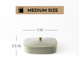 Mirral - Medium Decorative Canister - Grey & Gold