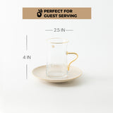 Mirral - Tea Set (13-Pc) - Beige & Gold