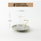 Mirral - Tea Set (13-Pc) - Grey & Gold