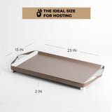 Nourhan- Serving Tray - Bronze & Silver