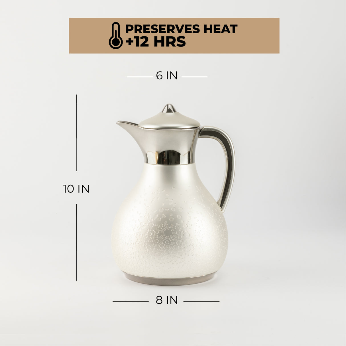 Nourhan - Vacuum Flask/Thermos - Silver