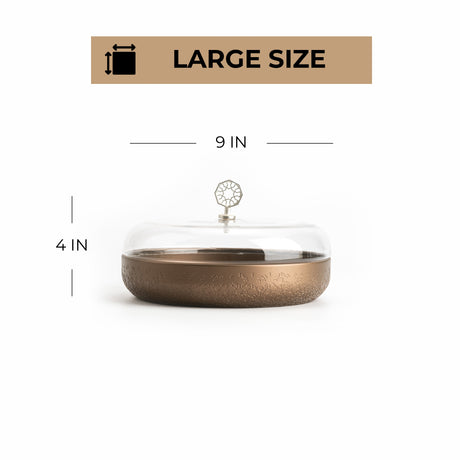 Nourhan - Large Canister - Bronze & Silver