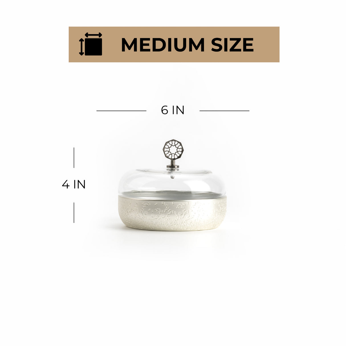 Nourhan - Medium Canister - Silver