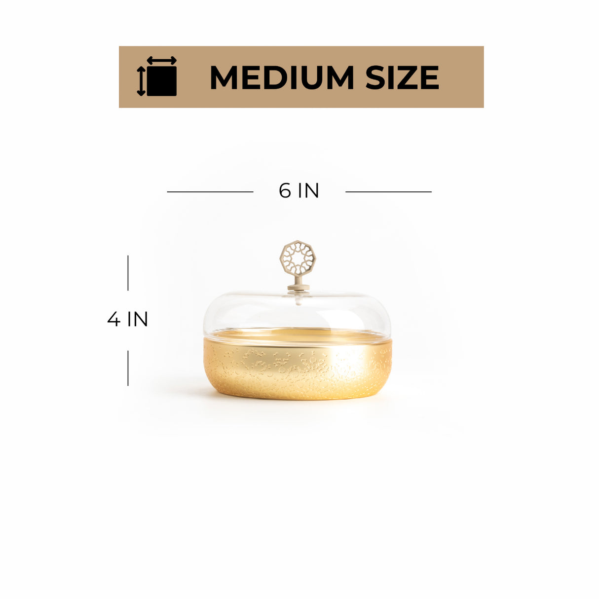 Nourhan - Medium Canister - Gold & Beige