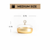 Nourhan - Medium Canister - Gold & Beige