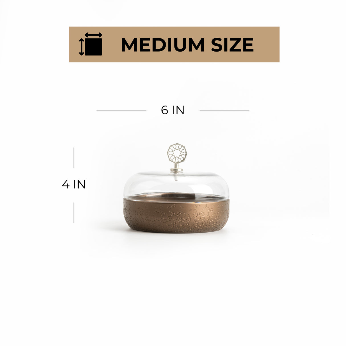 Nourhan - Medium Canister - Bronze & Silver