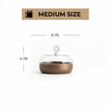 Nourhan - Medium Canister - Bronze & Silver