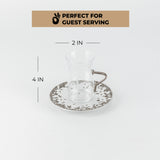 Nourhan -  Tea Set (19-Pc) - Bronze & Silver