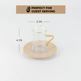 Nourhan -  Tea Set (19-Pc) - Beige & Gold