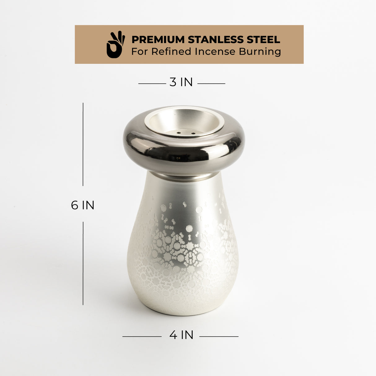 Nourhan - Incense Burner - Silver