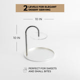Nourhan - 2 Tier Plate - Silver