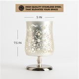 Nourhan - Large Candle Holder - Silver